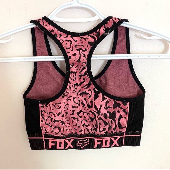 Fox Pink Leopard Print Sports Bra XS - Picture 2 of 2